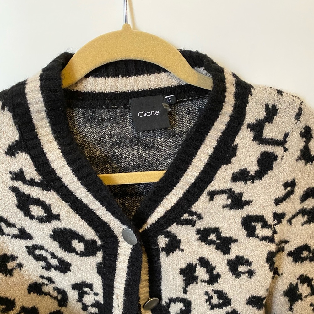Leopard print cardigan